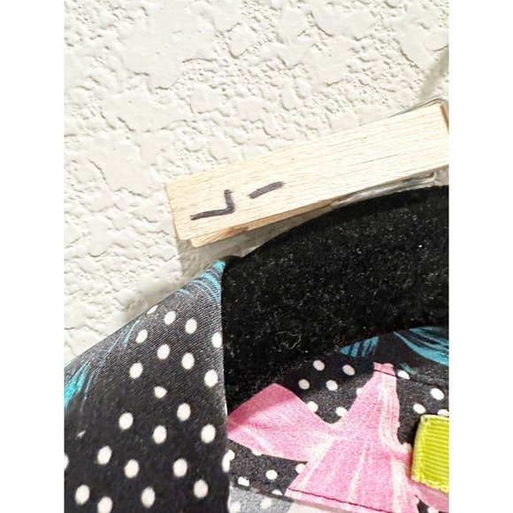 Tell Your Friends Womens Long Sleeve Shirt Button Up Alicia Print Silk Size L - Picture 8 of 8